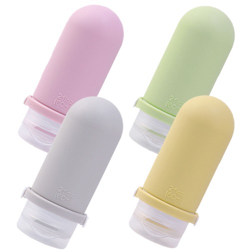 4 Pcs Leak-proof Silicone Bottle Small Travel Containers Shampoo - Picture 8 of 12