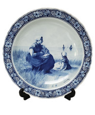 Plat creux en Faïence de Delft - Signé - XIXème