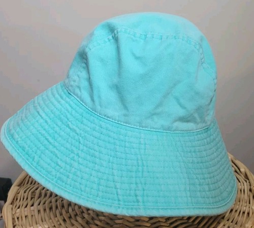 Adams Vacationer Pigment Dyed Bucket Hat Blue Wide Brim 2015 Mesh Lining - Picture 4 of 6
