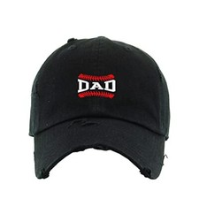 Baseball Dad Vintage Baseball Cap Embroidered Adjustable Distressed Dad Hat