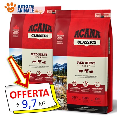 ACANA Hund Adult Red Fleischwolf Universalwolf 9,7 KG - Kroketten für Aller Plus
