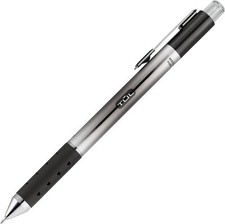 TUL Gel Pens, Retractable, Needle Point, 0.5 mm, Black Barrel, Black Ink,...