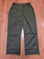 BSA BOY SCOUTS UNIFORM PANTS 26x27 Canvas Vintage Green Cargo Pocket Slacks 22