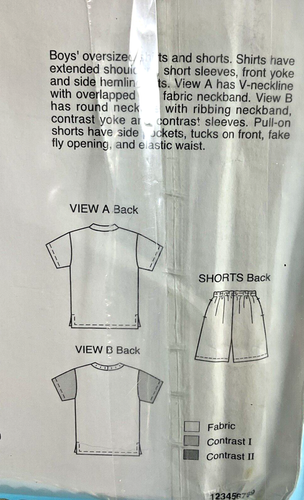 Kwik Sew Pattern 2604 Sz. XS-XL (4-14) Boys Shirts & Shorts - Picture 3 of 4