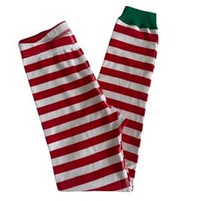 Hanna Andersson Kids Size 140 US 10 Red  White Stripe Pajama Pants Holiday