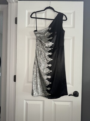 black and cream cocktail dress NWT White House Black Market Cream Black Strapless Cocktail Party Dress 6