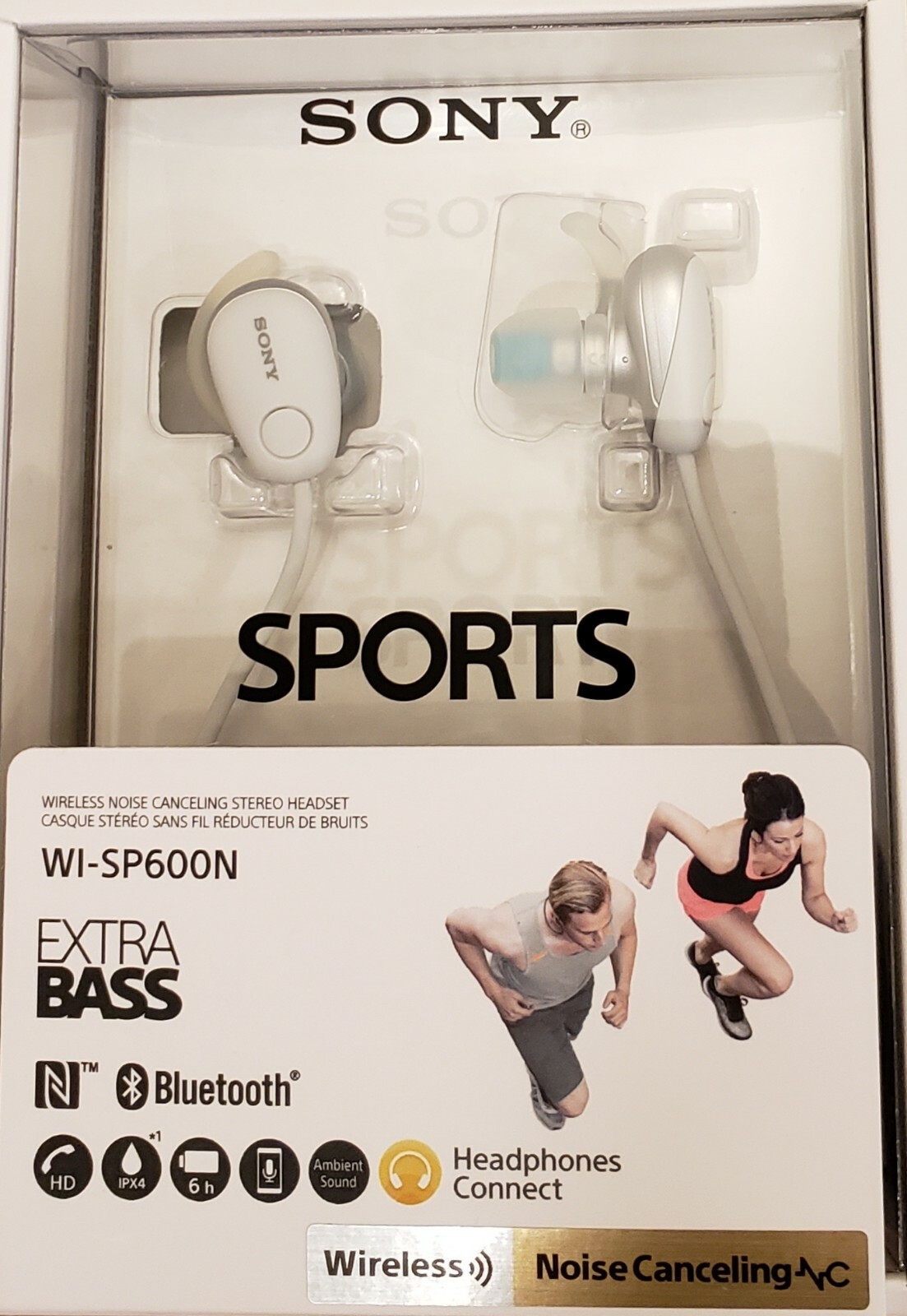 Sony WI - SP600N Wireless Noise Canceling In Ear Sports Headphones with Mic  New - Shopping.com