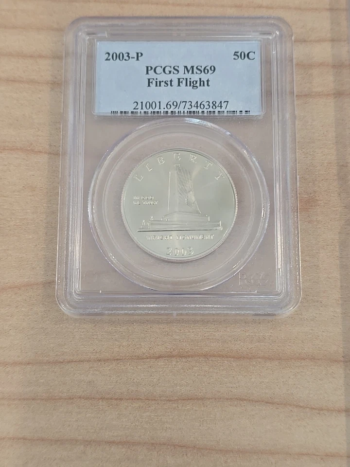 Lot Of 5x 2003-P First Flight 50c Commemorative Half Dollar PCGS MS69 - Image 3 of 4