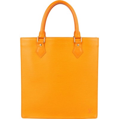 Louis Vuitton Orange Epi Leather Sac Plat Handbag Tasche