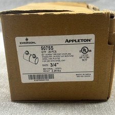 Appleton 5075S 3/4" Set Screw Steel EMT Conduit Coupling - 20 Ct