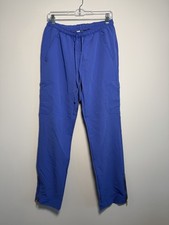 Blue Medical Scrub Pants with Drawstring Waist and Multiple Pockets, size XL