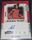 2021-22 Panini Contenders Ayo Dosunmu Rookie Autograph Ticket Stub #133