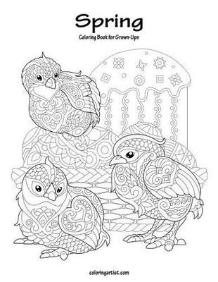 Nick Snels Spring Coloring Book for Grown-Ups 1 (Taschenbuch) Spring