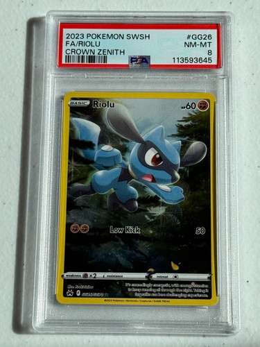 Riolu graded PSA 8 for sale on eBay