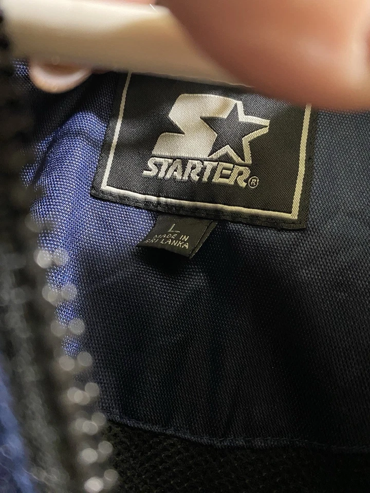 Seattle Mariners VTG Starter Jacket Windbreaker Size L 3/4 Zip Navy Blue MLB - Image 3 of 4