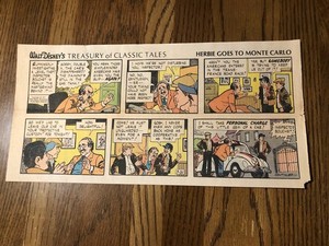 Walt Disney’s Classic Tales Lot of 5 Sunday Comics Herbie Goes To Monte Carlo