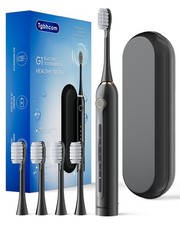 Black Sonic Electric Toothbrush with 4 Brush Heads & 180-Day Battery Life