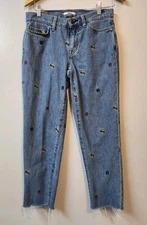 Tommy Hilfiger High Rise Boyfriend Crest Jeans Women's Size 2 Blue Denim 