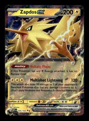Zapdos ex 145/165 SV: Scarlet & Violet 151 Double Rare Holo