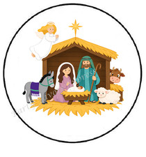 NATIVITY CHRISTMAS RELIGIOUS ENVELOPE SEALS LABELS STICKERS PARTY FAVORS