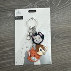 Portachiavi Charm Disney Parks Critter Figaro Chip Tod Nuovo con Card