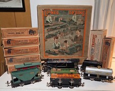 Lionel prewar O gauge freight set #233, 262, 262T, 803,804,806,902 & 807. All OB