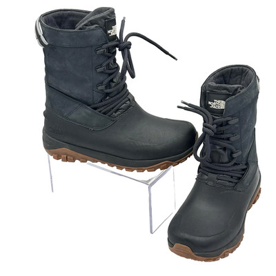 The North Face Yukiona Mid Boots Womens 7 Black Leather Primaloft Waterproof