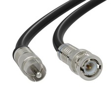 BNC to RCA Coax Cable - 25 ft - Black - Male - RG6 Coaxial Cable, 75  50 Ohm