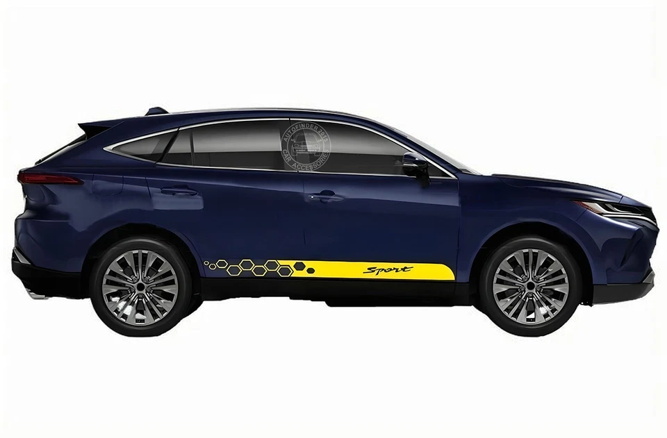 Calcomanía gráfica deportiva de carreras pegatina de puerta de coche para Toyota Venza faldón lateral rayas Foto 2 de 4