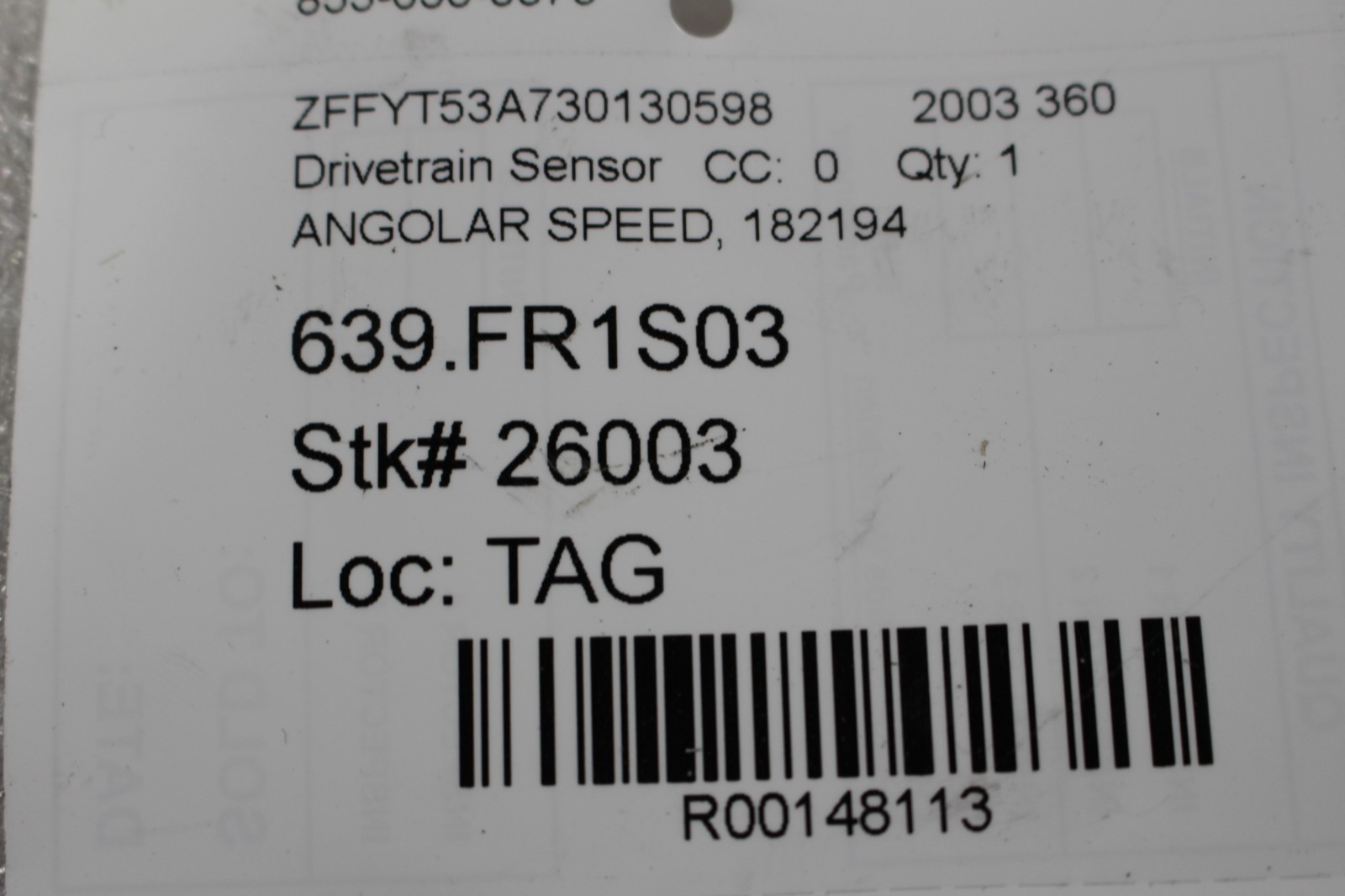 Ferrari 360 Steering angle sensor P/N 182194
