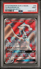 Carta Pokemon PSA 9 Reshiram GX 65/70 Drago Maestà