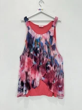 Wallis Top Women AU/UK 16 Multicoloured Abstract Stretch Layered