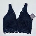Smart & Sexy SA1372 Deep V Lace Wireless Support Bralette Bra Pads Black XL NWT — photo 1