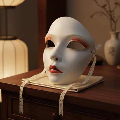 Handbemalte Vollgesichtsmaske Vintage Design traditionelle chinesische Kleidung Accessoire