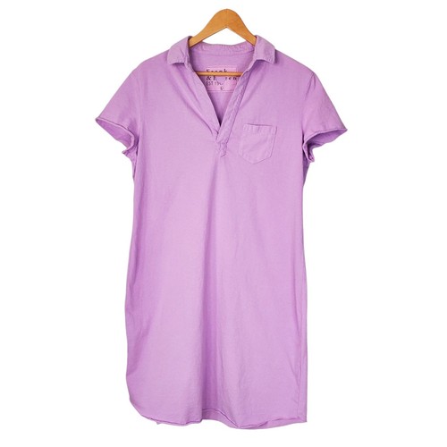 Frank & Eileen Lauren Polo Dress Violet Heritage Jersey Purple Cotton Size Large