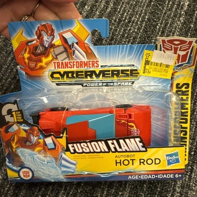 Transformers Cyberverse Hot Rod Action Figure 4''  1 Step Changer wear