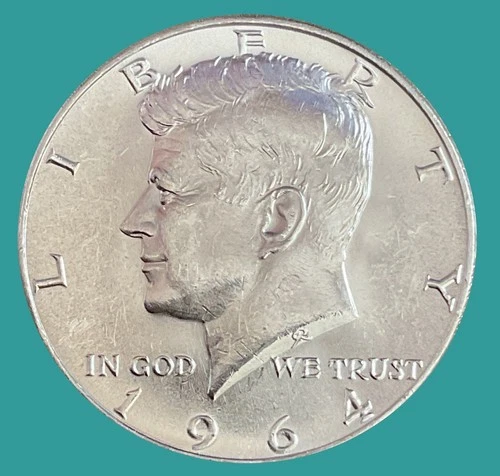 1964-P  KENNEDY Half Dollar 50C ~ 90% Silver ~ US Mint Coin Uncirculated
