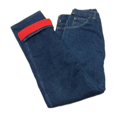 Vintage Wrangler Rugged Wear Fleece Lined Jeans Mens Size 36x32 Insulated USA
