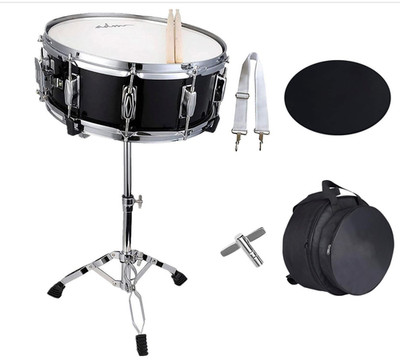 ADM 14''x5.5'' Snare Drum Set Student Beginner Kit w/sticks/key/pad/bag/stand BIN