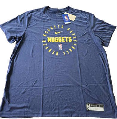 Nike Mens Denver Nuggets 24/25 Legend On-Court Practice Performance Tee Blue 2XL