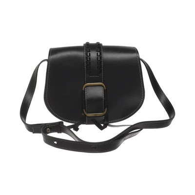 Ba&sh, Sac à bandoulière, Femme, Coton/Cuir, Noir, Unicolore, 23, 8 #SD5 - Photo 1/4