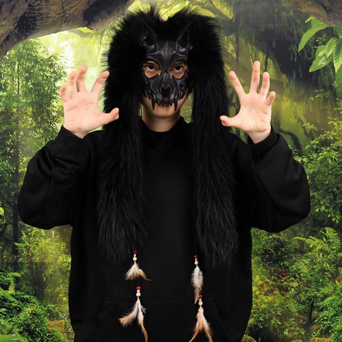 Animal Fox Wolf Mask for Girls Women Halloween for Christmas Masquerade - Picture 5 of 7