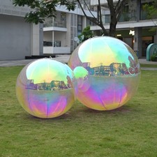 AplusChoice Big Shiny Inflatable Mirror Ball Set 20" 32" Giant Hanging 2PCS