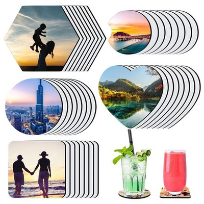 40 Stück Coaster Board Sublimation Blanko Druckmaschine Wärmeübertragung DIY