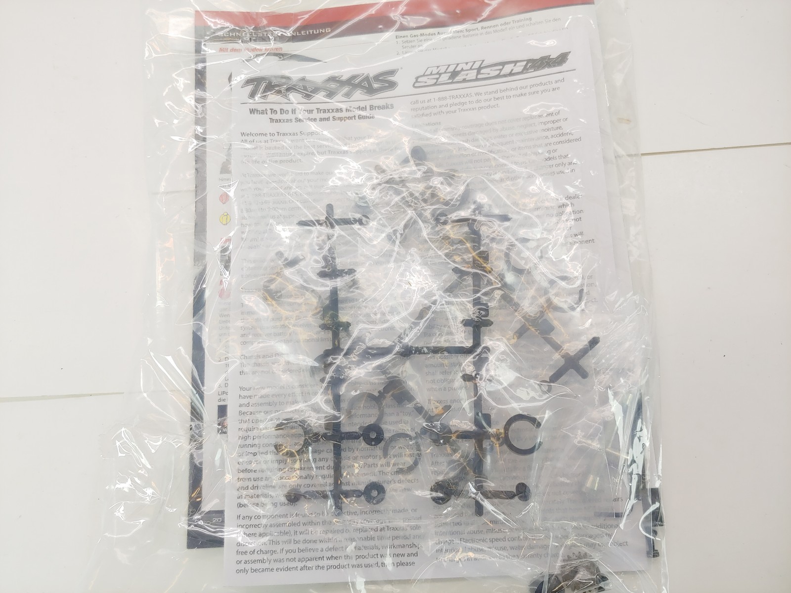 NEW: Traxxas Mini Slash 4X4 108164-1 Complete Roller Slider Chassis w/ Servo