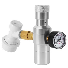 Upgrade Dual-Stage CO2 Regulator Mini Keg Regulator 0-60PSI Portable Beer Keg...