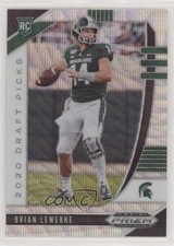 2020 Panini Prizm Draft Picks Rookies Blue Wave 212/299 Brian Lewerke #142 0c2