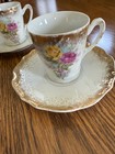 ANTIQUE HAND PAINTED PORCELAIN Chocolate Pot Set — photo 7