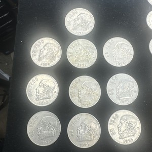 Mexican Un Peso 1970-74 Coins - Lot of 10 Coins