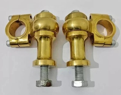 Fits Fits Universal Motorcycle 1 Handlebar Risers Clamp 2 1/2  Rise Brass